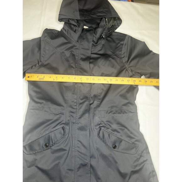 Athleta Black Hooded Chills Parka Jacket Coat - Picture 11 of 12